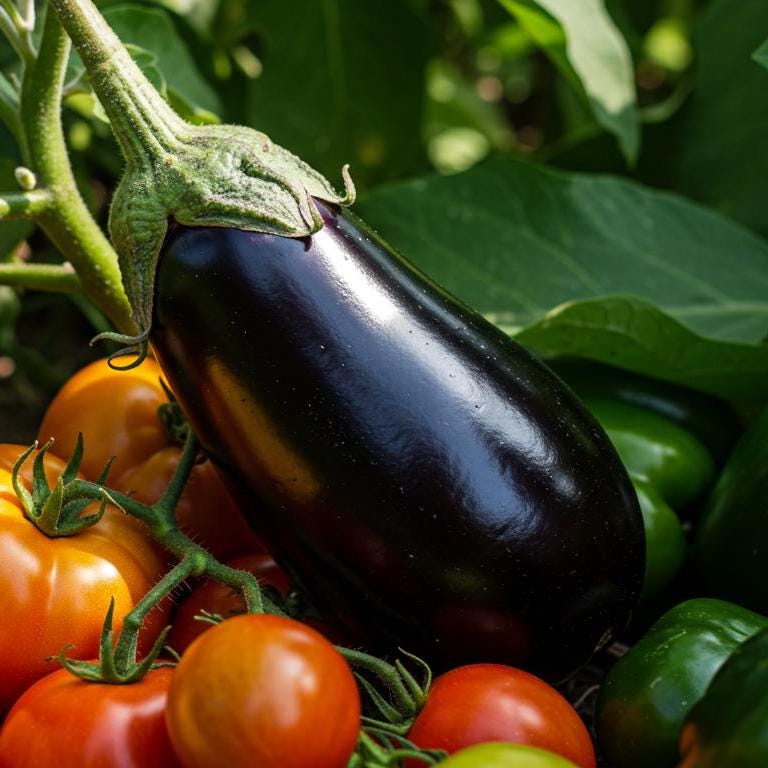 Black Beauty Eggplant Seeds – Heirloom, Non-GMO, High-Yield