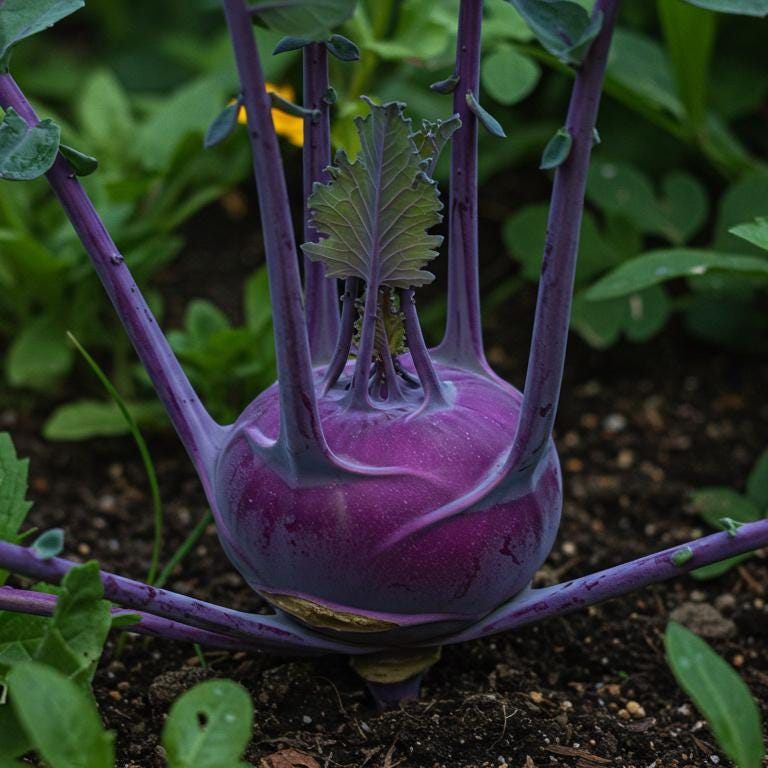 Purple Kohlrabi Seeds – Heirloom, Non-GMO, Fast Growing