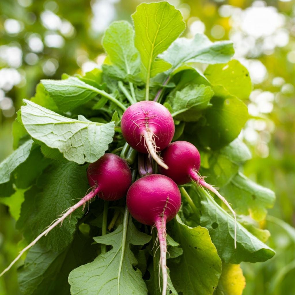 Purple Plum Radish Seeds, Fast Growing Salad Vegetable