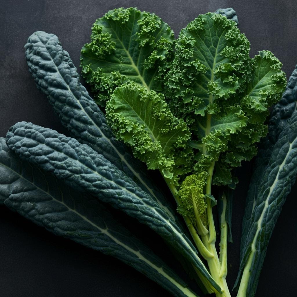 Organic Lacinato Kale Seeds, Hardy Italian Heirloom