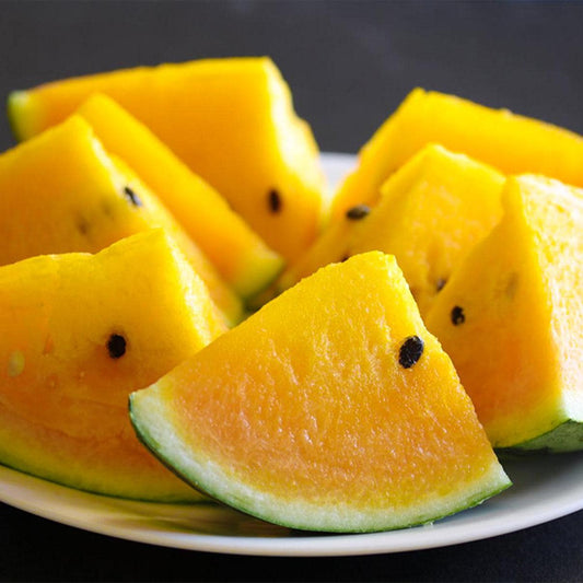Yellow Crimson Watermelon Seeds, Heirloom Non GMO Organic Melon