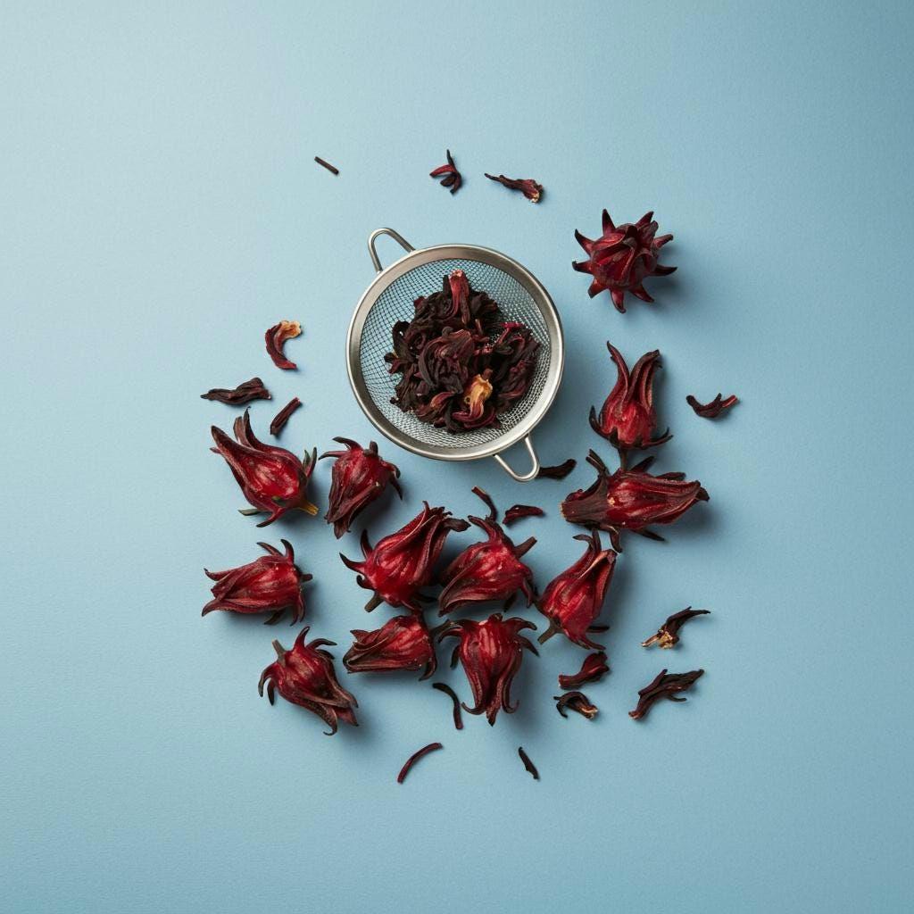 Organic Dried Hibiscus Flowers - Roselle, Tart Herbal Tea