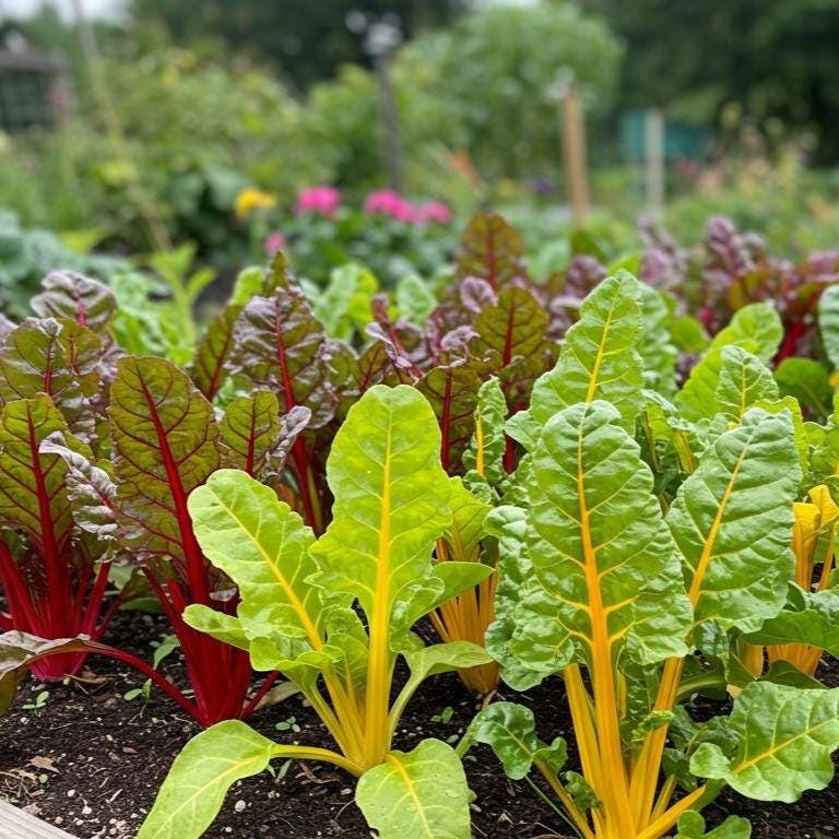 Rainbow Swiss Chard Seeds – Heirloom, Non-GMO, Colorful Stems