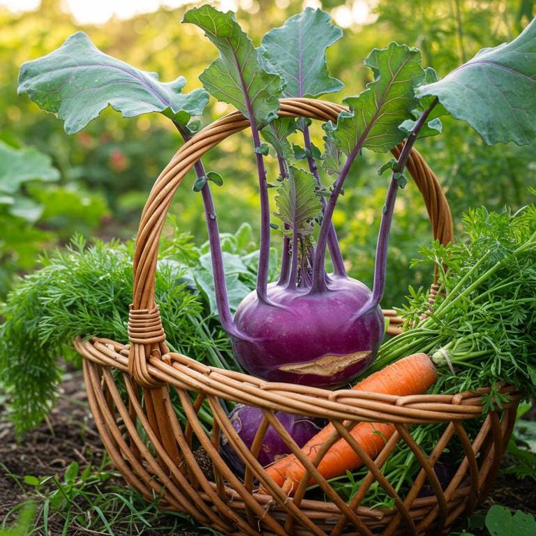Purple Kohlrabi Seeds – Heirloom, Non-GMO, Fast Growing