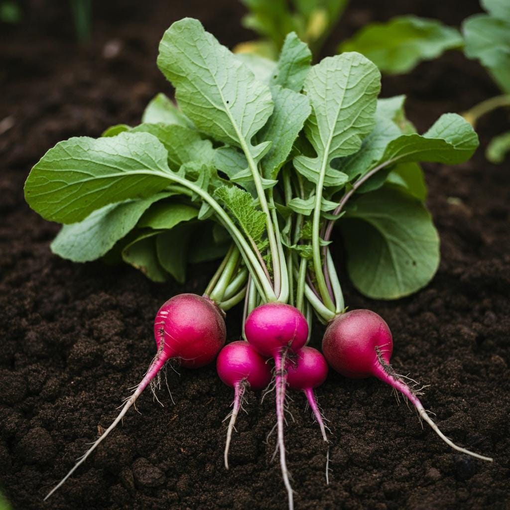 Purple Plum Radish Seeds, Fast Growing Salad Vegetable