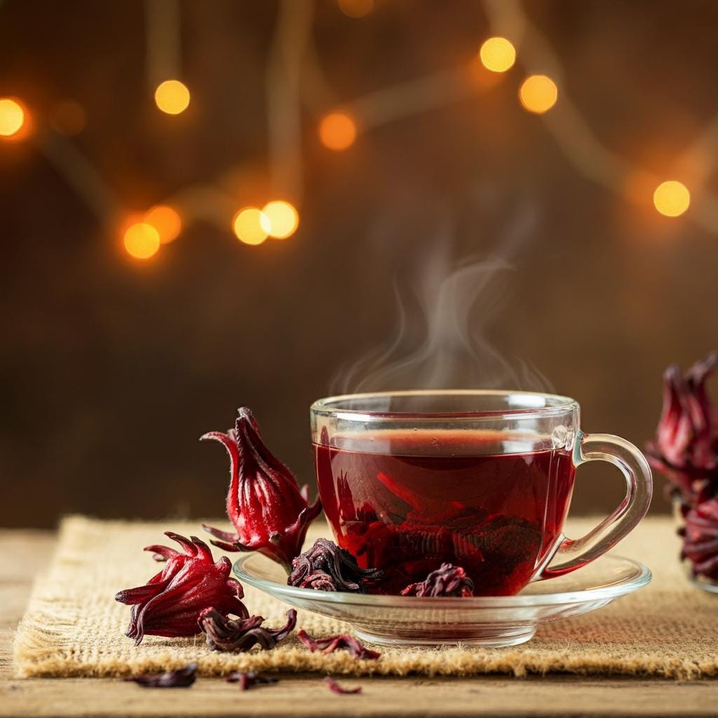 Organic Dried Hibiscus Flowers - Roselle, Tart Herbal Tea