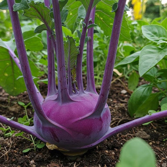 Purple Kohlrabi Seeds – Heirloom, Non-GMO, Fast Growing