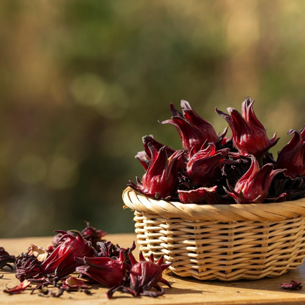 Organic Dried Hibiscus Flowers - Roselle, Tart Herbal Tea