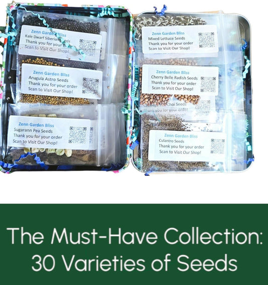 Heirloom Vegetable Seed Kit, 30 Varieties, Garden Gift Set