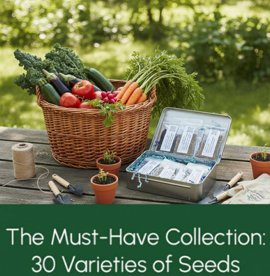 Heirloom Vegetable Seed Collection, 30 Varieties, Garden Starter Kit