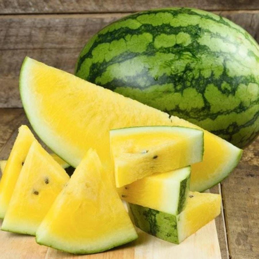 Yellow Crimson Watermelon Seeds, Heirloom Non GMO Organic Melon