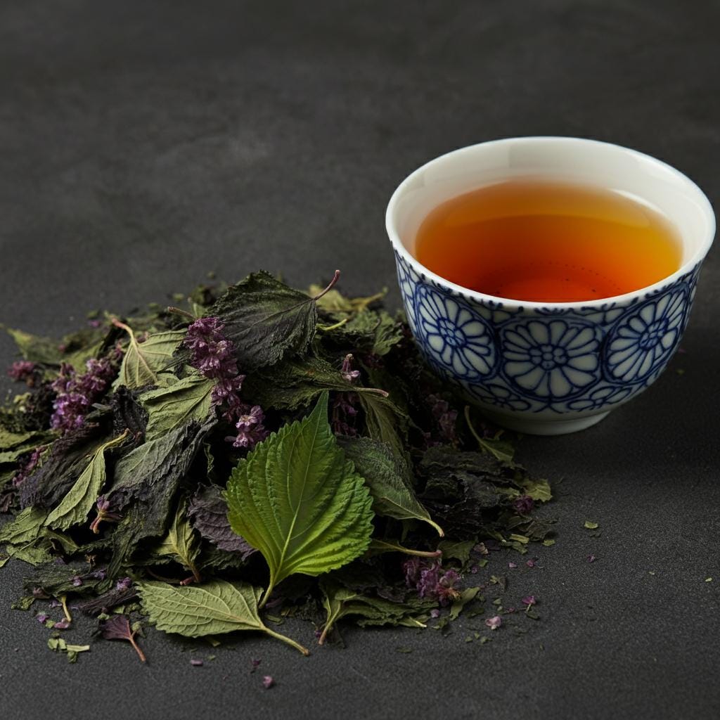 Organic Dried Perilla Leaves, Shiso Herb, Herbal Tea