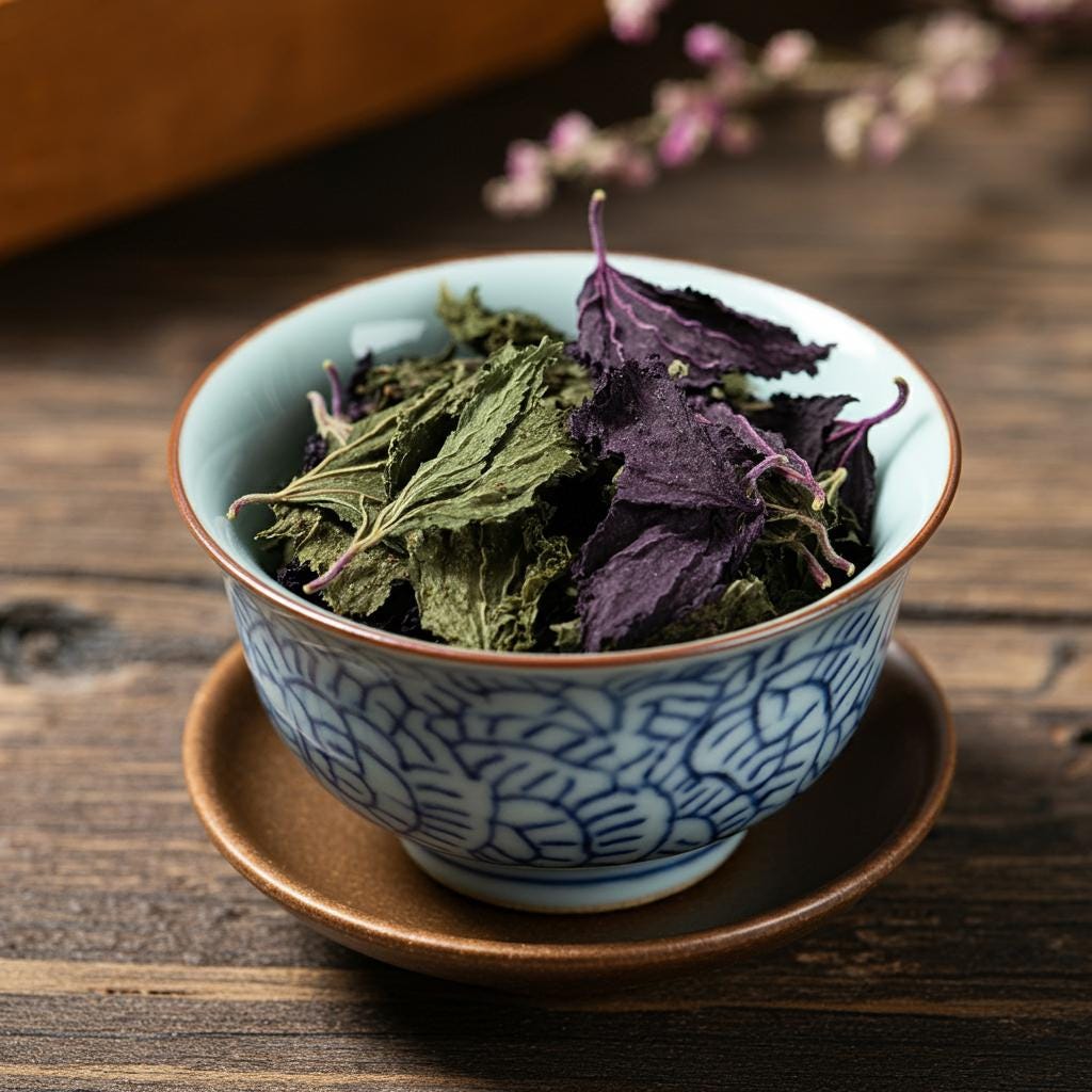 Organic Dried Perilla Leaves, Shiso Herb, Herbal Tea