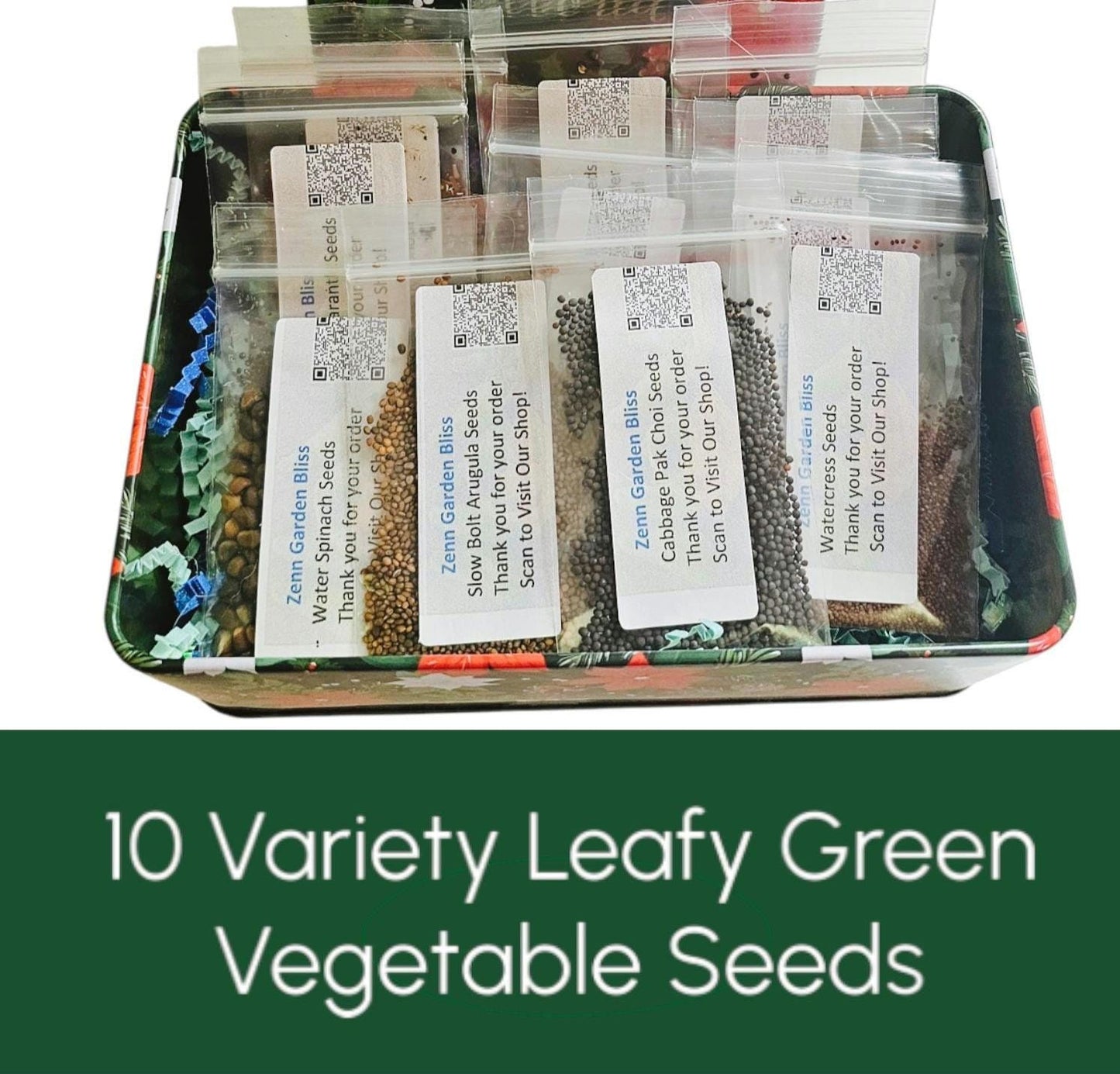Leafy Green Vegetable Seed Kit, 10 Heirloom Varieties