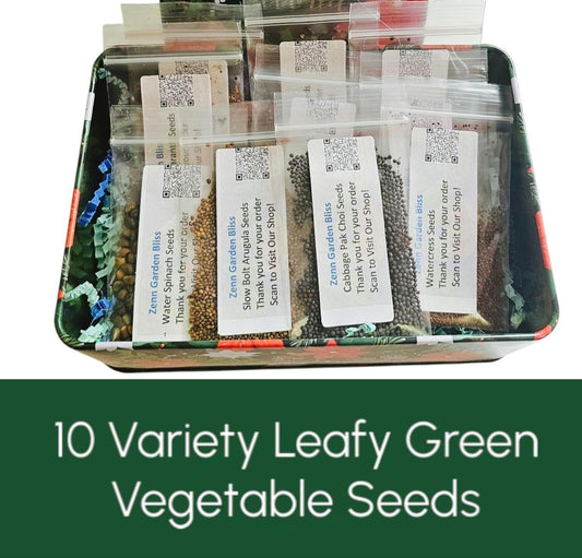Leafy Green Vegetable Seed Kit, 10 Heirloom Varieties